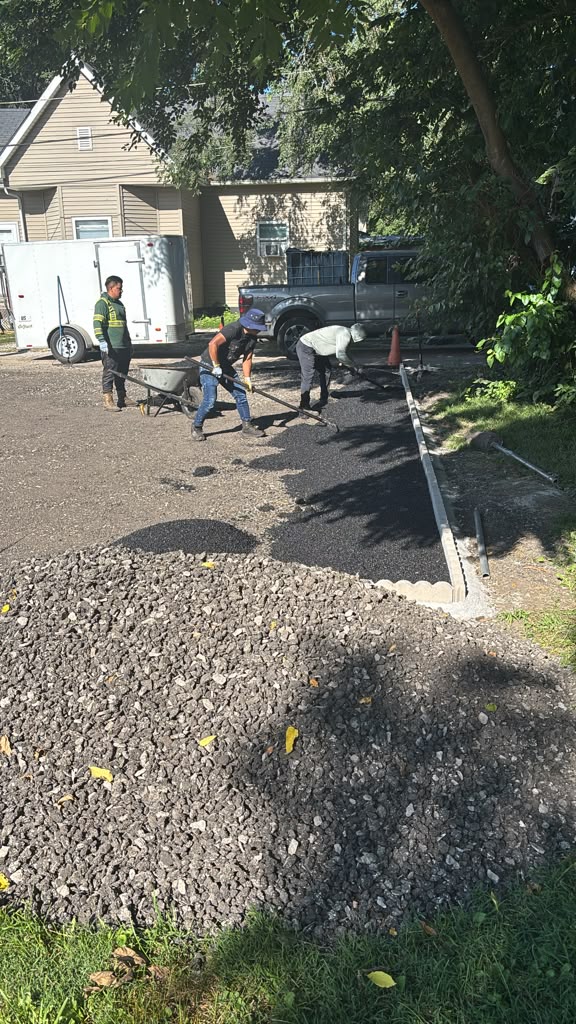 Crew Preparing Gravel Base